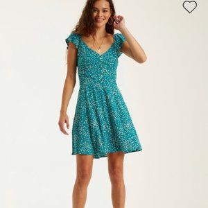 Billabong Teal Floral Mini Dress